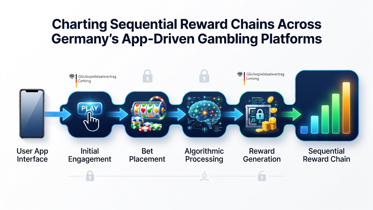 Analyse von Belohnungsketten mit Diagrammen zu App-Interaktionen und regulatorischen Kontrollpunkten in deutschen Glücksspiel-Apps
