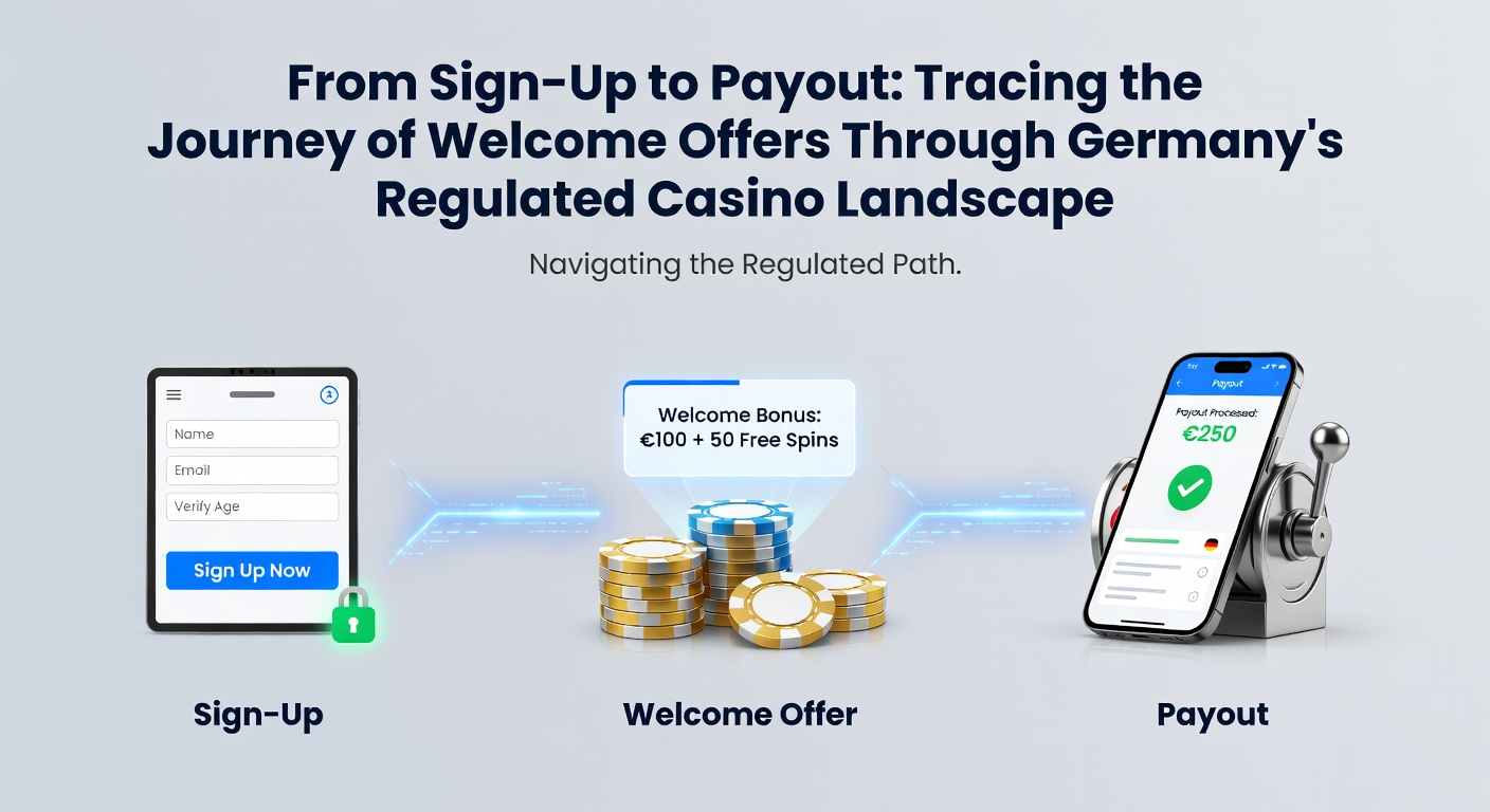 Illustration des Prozesses von der Registrierung bis zur Auszahlung in regulierten deutschen Online-Casinos