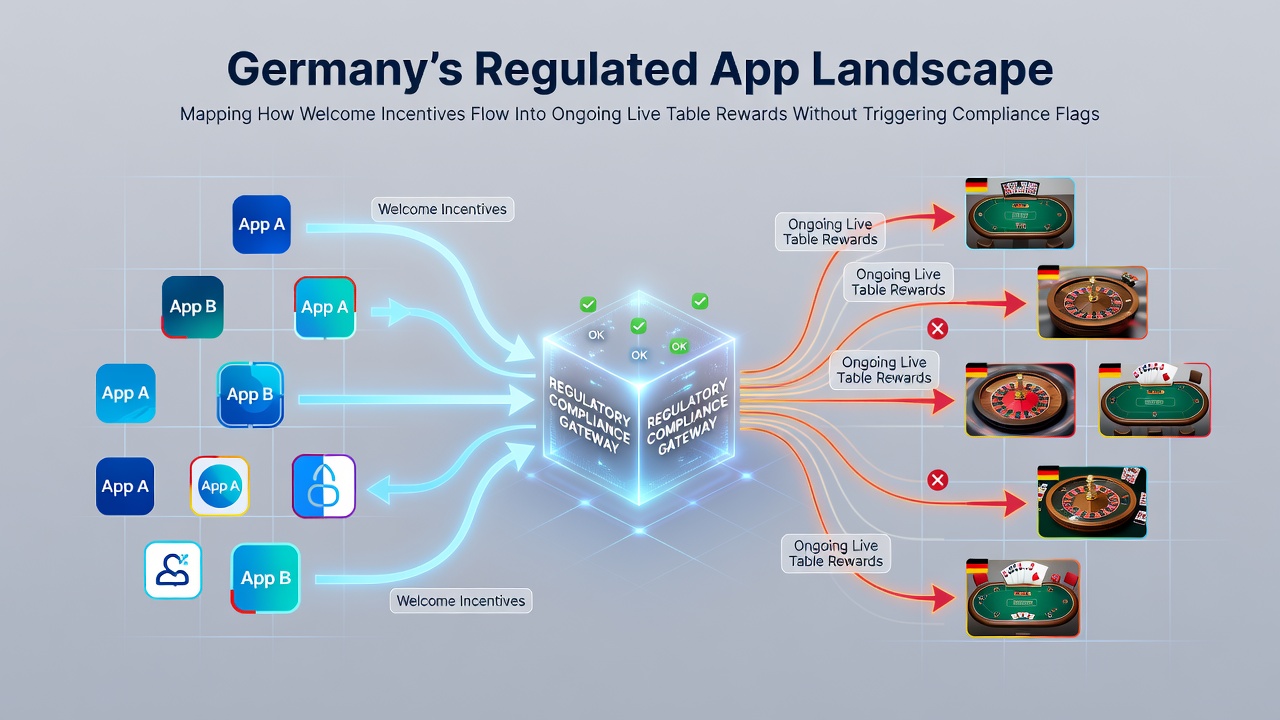 Übersicht über regulierte Casino-App-Strukturen in Deutschland mit Fokus auf Anreizflüsse