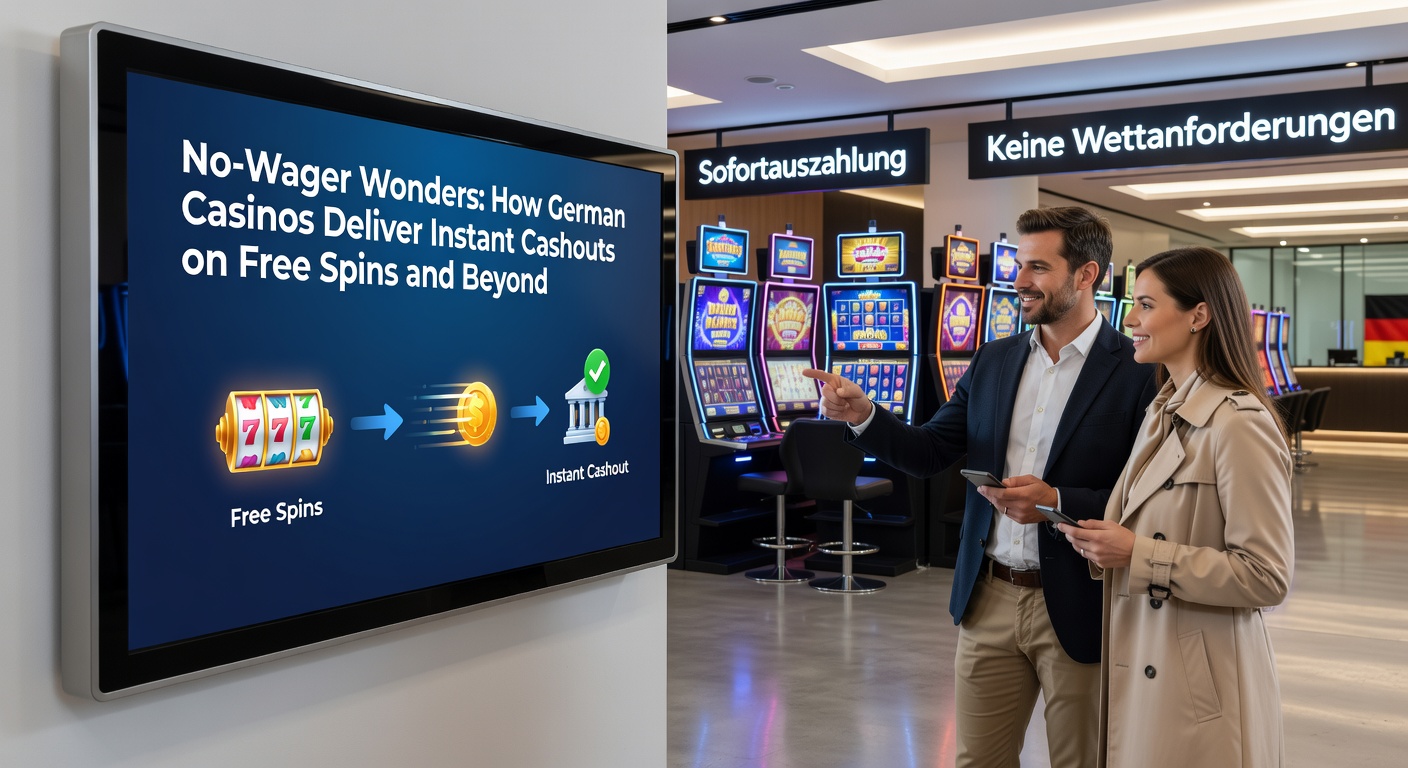 Detaillierte Darstellung eines Cashout-Prozesses mit Uhrzeigern, die auf Sekunden zeigen, und No-Wager-Boni-Symbolen in einem deutschen Casino-Interface
