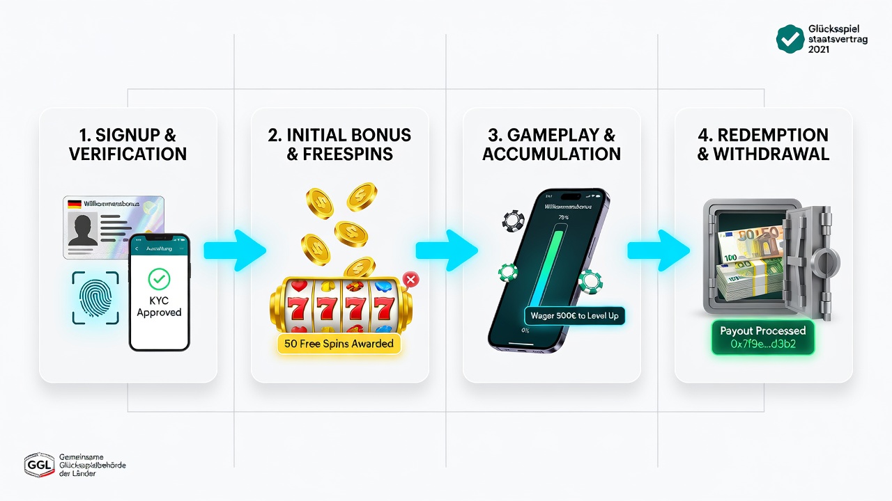 Übersicht über die Spiel- und Einlösungsphase mit mobilen Casino-Apps in Deutschland